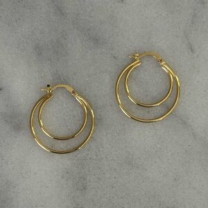 Gold Multi Hoop Dainty Earrings 

Brand New